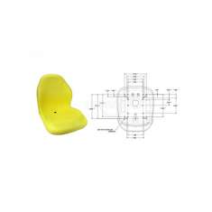 13358-20" HIGH BACK SEAT YELLOW *DISCONTINUED - STOCKSALE*